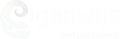 eigenwijs nat tekst en logo aardkleur wit