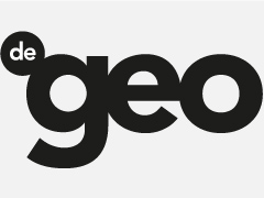 logo voor lesmethode aardrijskunde De Geo zwarte letters