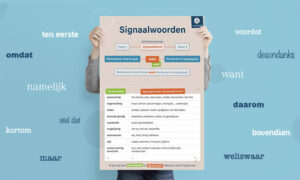 educatieve-poster-voor het-vo-vak-nederlands-signaalwoorden