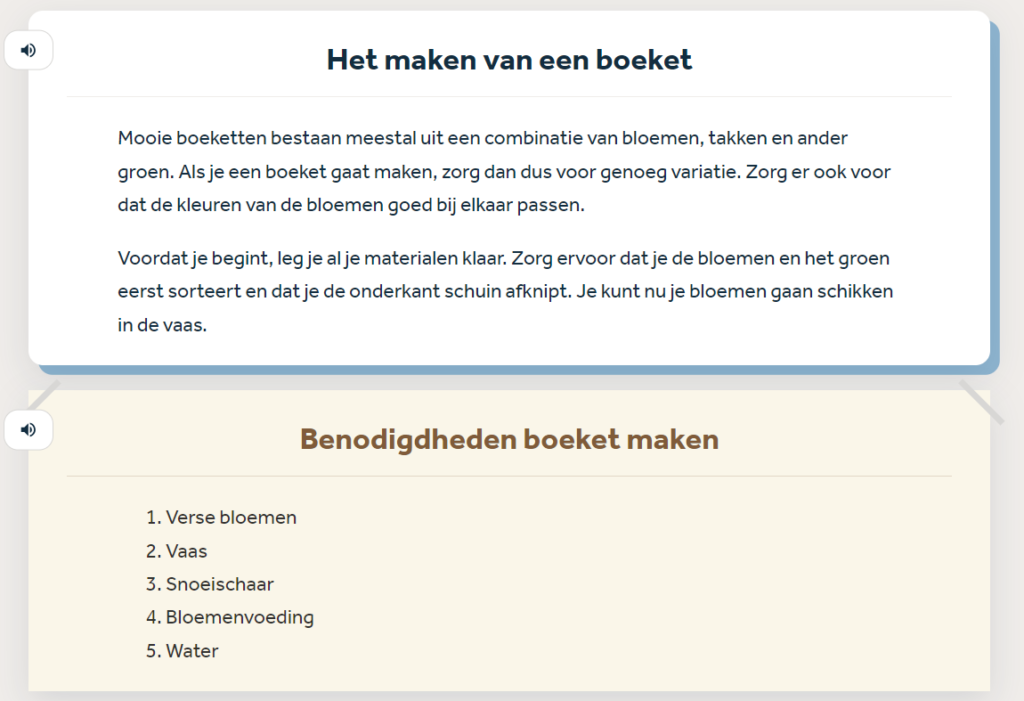 Prinscreen van Learnbeat praktijkopdracht over bloemschikken